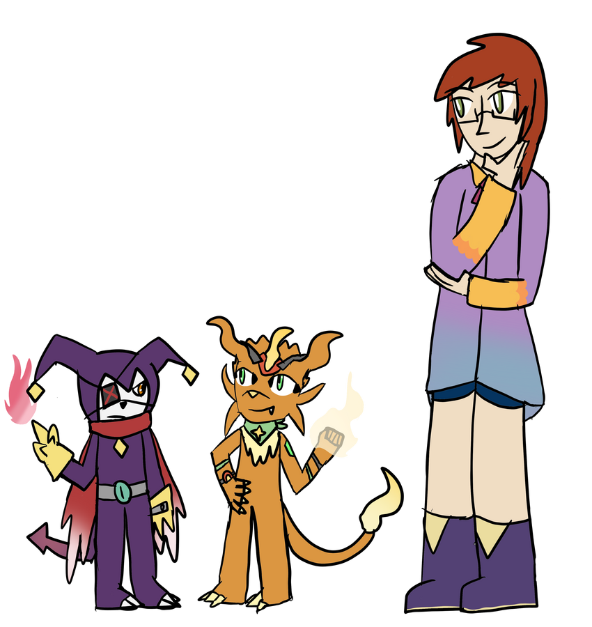 Human/Tamersona (with Biri and Puff)
